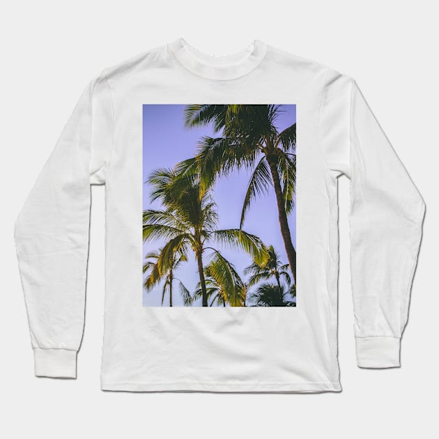 Tropical Palm Trees Long Sleeve T-Shirt by NewburyBoutique